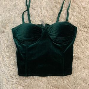 Super down Velvet Corset Top